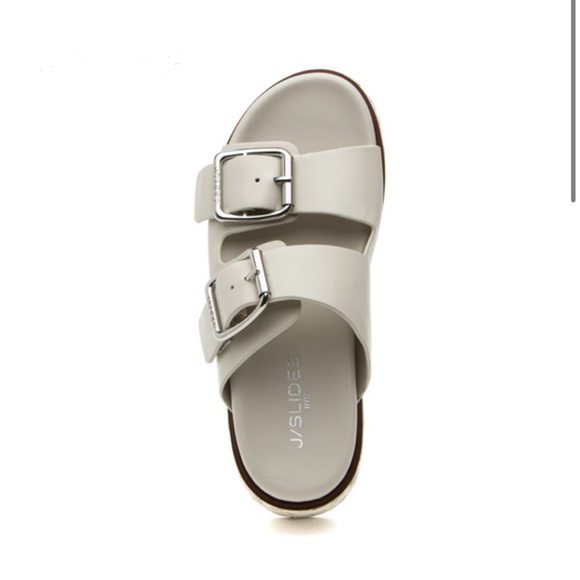 NWT J/SLIDES BONNIE Bone Leather Sandal - Picture 4 of 14
